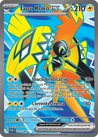 Tapu Koko ex Paradosso Temporale carta Pokémon italiana UR