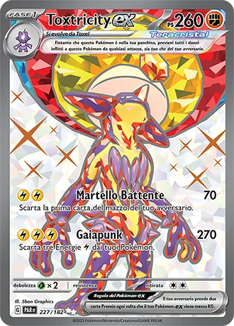 Toxtricity ex Paradosso Temporale carta Pokémon italiana UR
