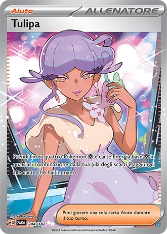 Tulipa Paradosso Temporale carta Pokémon italiana UR