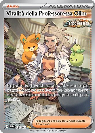 Vitalità della Professoressa Olim Paradosso Temporale carta Pokémon italiana SIR
