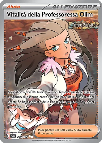 Vitalità della Professoressa Olim Paradosso Temporale carta Pokémon italiana UR