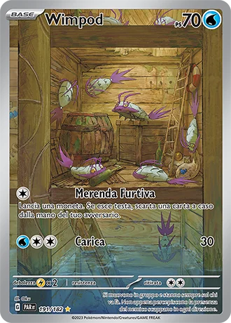 Wimpod Paradosso Temporale carta Pokémon italiana IR