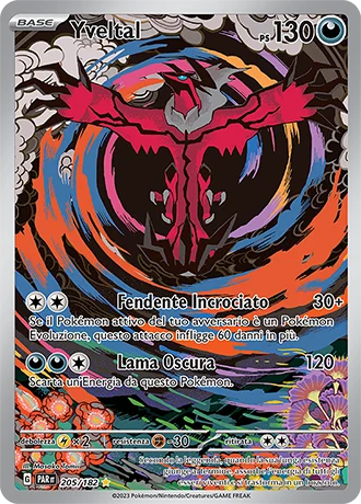 Yveltal Paradosso Temporale carta Pokémon italiana IR