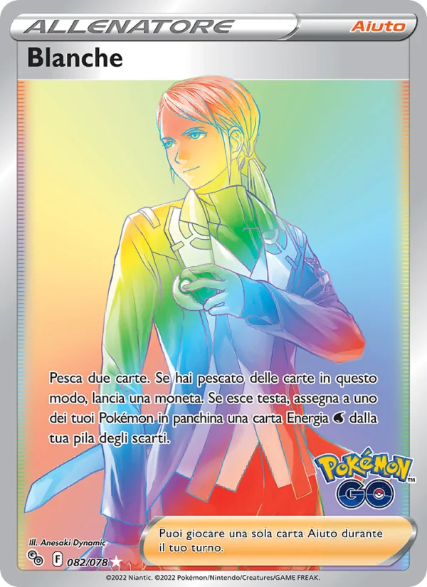 Blanche Pokémon GO carta Pokémon italiana RR