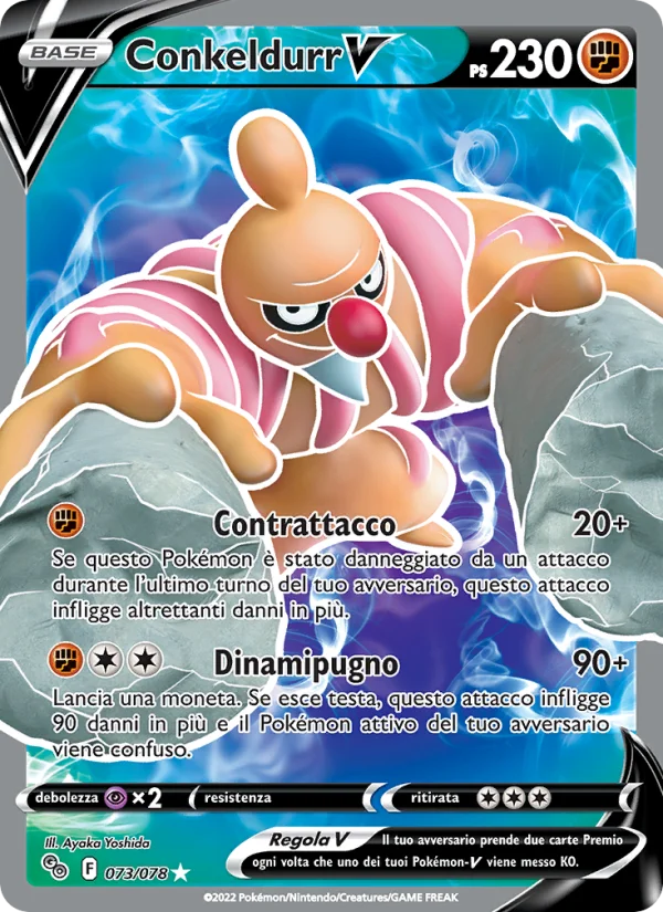 Conkeldurr V Pokémon GO carta Pokémon italiana UR