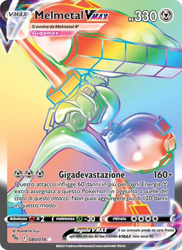 Melmetal VMAX Pokémon GO carta Pokémon italiana RR