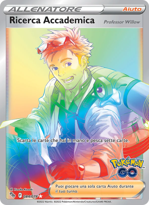 Ricerca Accademica - Professor Willow Pokémon GO carta Pokémon italiana RR