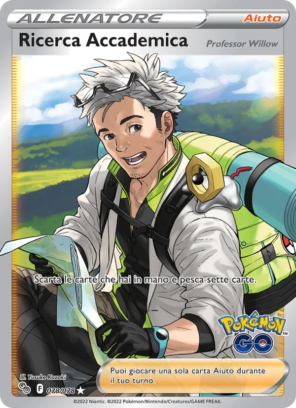 Ricerca Accademica - Professor Willow Pokémon GO carta Pokémon italiana UR