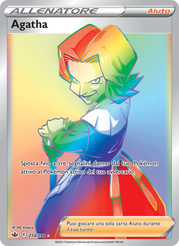 Agatha Regno Glaciale carta Pokémon italiana RR