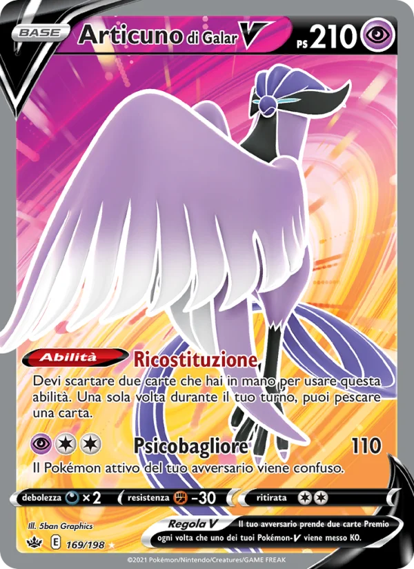 Articuno di Galar V Regno Glaciale carta Pokémon italiana