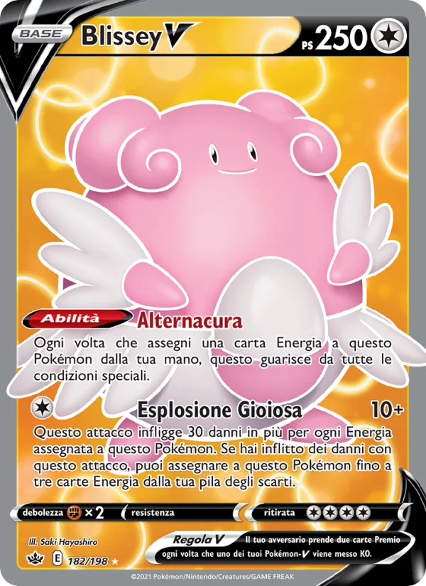 Blissey V Regno Glaciale carta Pokémon italiana UR
