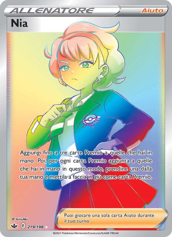Nia Regno Glaciale carta Pokémon italiana RR