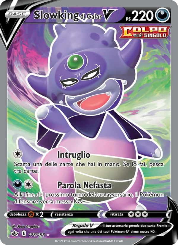 Slowking di Galar V Regno Glaciale carta Pokémon italiana