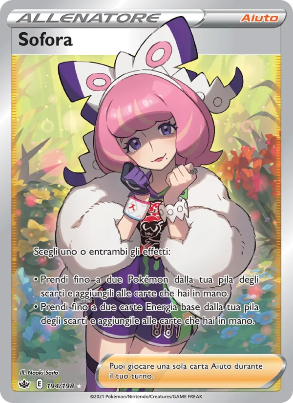 Sofora Regno Glaciale carta Pokémon italiana