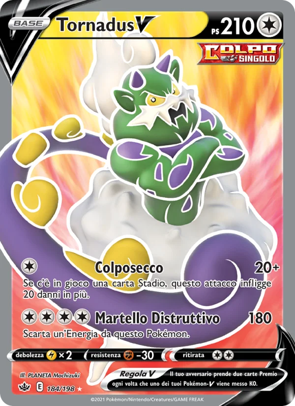 Tornadus V Regno Glaciale carta Pokémon italiana UR
