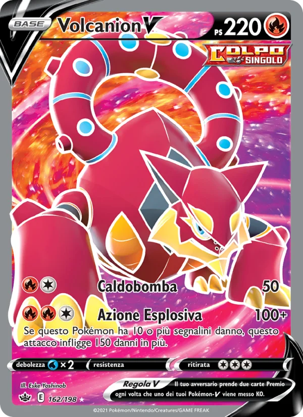 Volcanion V Regno Glaciale carta Pokémon italiana UR