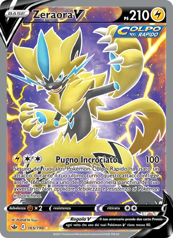 Zeraora V Regno Glaciale carta Pokémon italiana