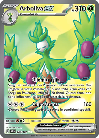 Arboliva ex Rivali Predestinati carta Pokémon italiana UR