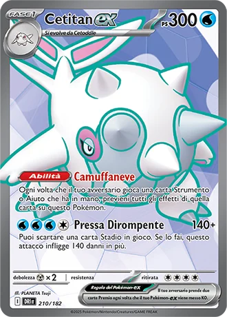 Cetitan ex Rivali Predestinati carta Pokémon italiana UR