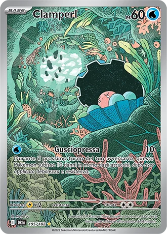 Clamperl Rivali Predestinati carta Pokémon italiana IR
