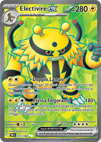 Electivire ex Rivali Predestinati carta Pokémon italiana UR