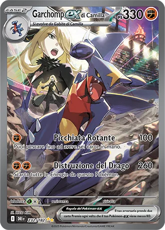 Garchomp ex di Camilla Rivali Predestinati carta Pokémon italiana SIR