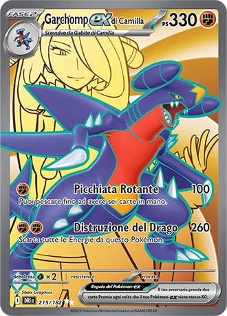Garchomp ex di Camilla Rivali Predestinati carta Pokémon italiana UR