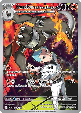 Houndoom del Team Rocket Rivali Predestinati carta Pokémon italiana IR
