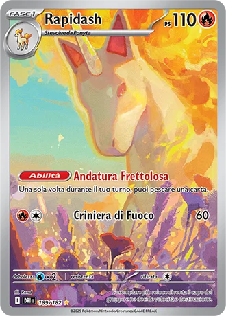 Rapidash Rivali Predestinati carta Pokémon italiana IR