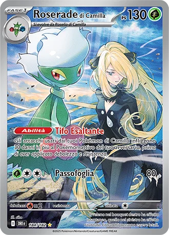 Roserade di Camilla Rivali Predestinati carta Pokémon italiana IR