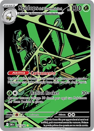 Spidops del Team Rocket Rivali Predestinati carta Pokémon italiana IR