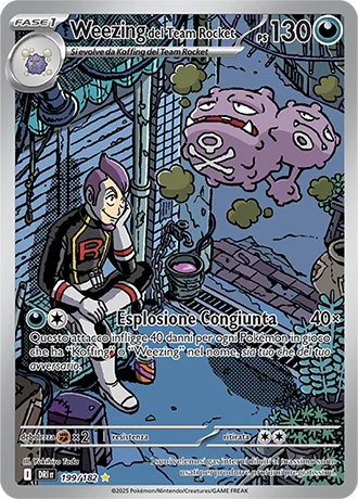 Weezing del Team Rocket Rivali Predestinati carta Pokémon italiana IR