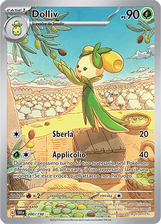 Dolliv Scarlatto e Violetto carta Pokémon italiana IR