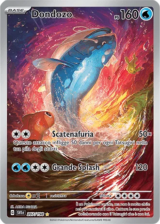 Dondozo Scarlatto e Violetto carta Pokémon italiana IR