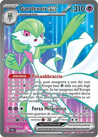 Gardevoir ex Scarlatto e Violetto carta Pokémon italiana UR