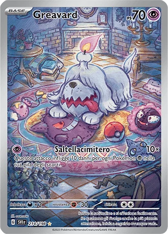 Greavard Scarlatto e Violetto carta Pokémon italiana IR