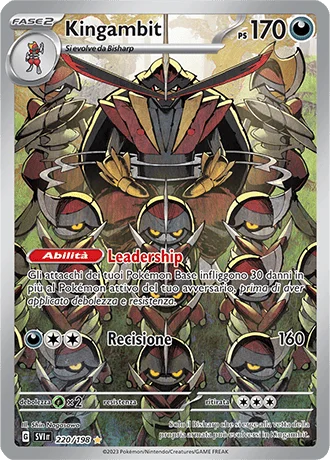 Kingambit Scarlatto e Violetto carta Pokémon italiana IR