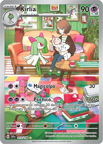 Kirlia Scarlatto e Violetto carta Pokémon italiana IR
