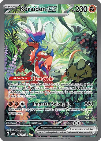 Koraidon ex Scarlatto e Violetto carta Pokémon italiana SIR