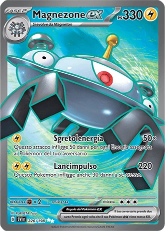 Magnezone ex Scarlatto e Violetto carta Pokémon italiana UR