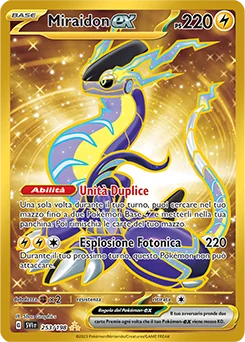 Miraidon ex Scarlatto e Violetto carta Pokémon italiana HR