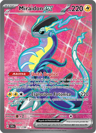 Miraidon ex Scarlatto e Violetto carta Pokémon italiana UR