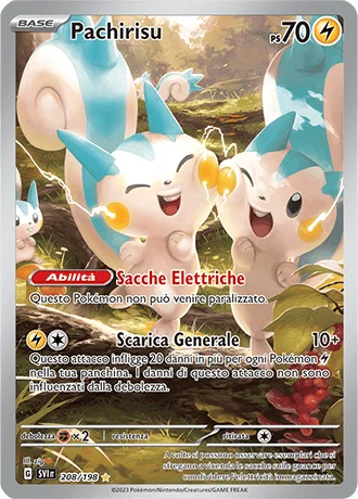 Pachirisu Scarlatto e Violetto carta Pokémon italiana IR
