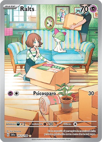 Ralts Scarlatto e Violetto carta Pokémon italiana IR