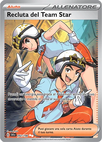 Recluta del Team Star Scarlatto e Violetto carta Pokémon italiana UR