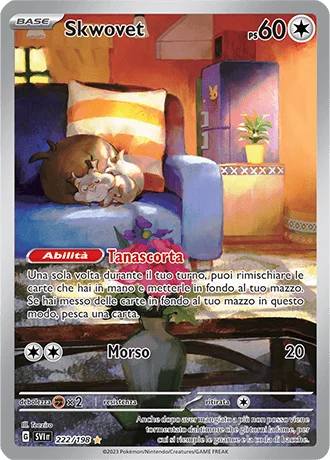 Skwovet Scarlatto e Violetto carta Pokémon italiana IR