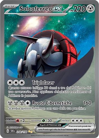 Solcoferreo ex Scarlatto e Violetto carta Pokémon italiana SIR
