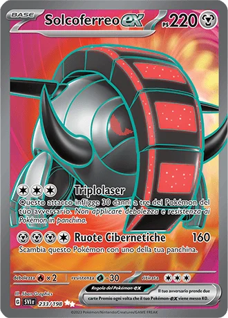 Solcoferreo ex Scarlatto e Violetto carta Pokémon italiana UR