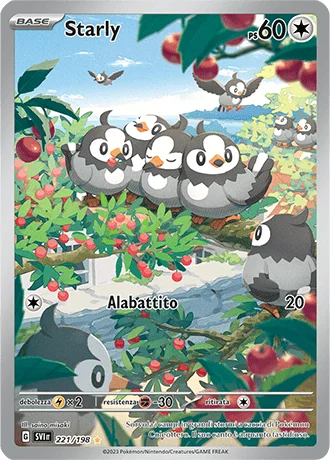 Starly Scarlatto e Violetto carta Pokémon italiana IR