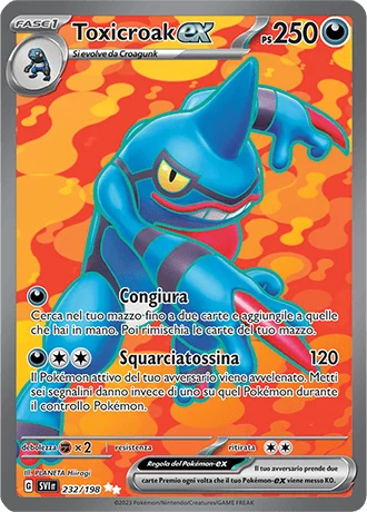 Toxicroak ex Scarlatto e Violetto carta Pokémon italiana UR